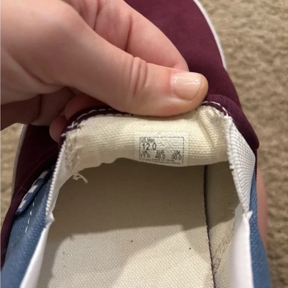 Vans Skate slip on moonlight blue & maroon men’s shoes size 12 - Picture 4 of 4